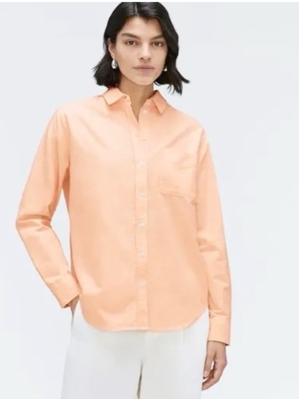 Everlane Apricot Relaxed Cotton Oxford